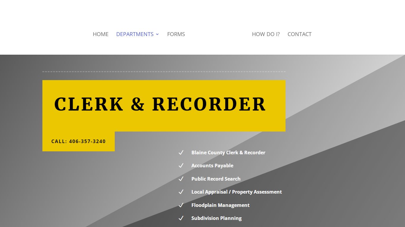 Clerk & Recorder | Blaine County